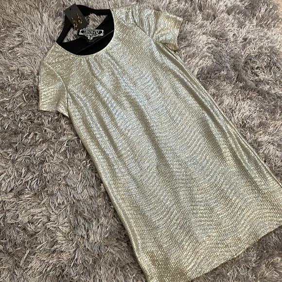 🛍️B2G1 FREE🛍️Outfit: NWT earrings & NWT Angie metallic dress - Picture 7 of 10